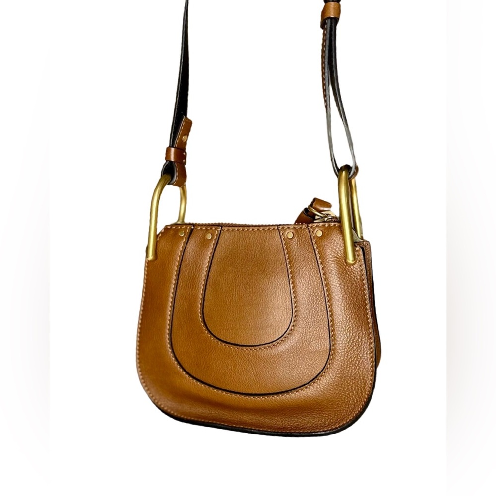 Chloe Nano Hayley Leather Shoulder Bag Tan Brown